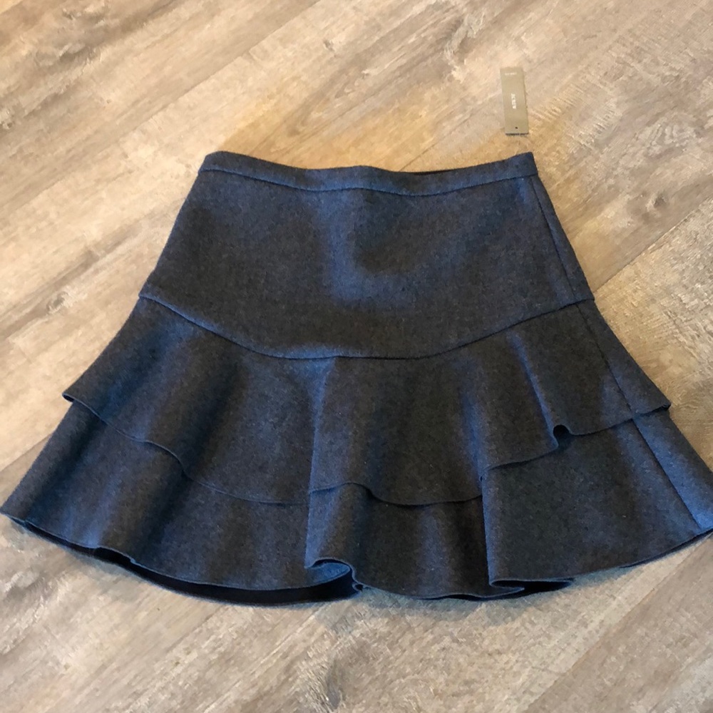 J. Crew Wool Ruffle Mini Skirt